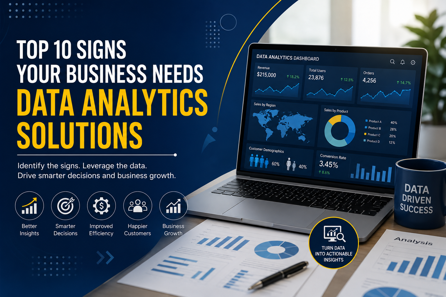 Top 10 Signs Your Business needs Data Analytics Solutions